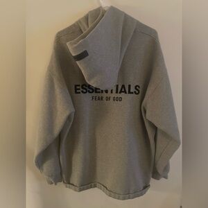 Fear of God Essentials Gray Hoodie M